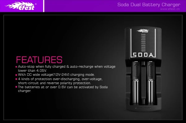 Efest SODA Lithium-Ionen-Ladegerät