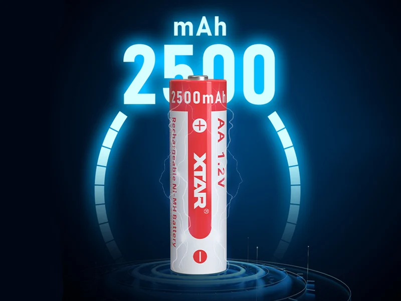 XTAR AA LR6 NIMH Akku 2500mAh 1,2V (Wiederaufladbar)