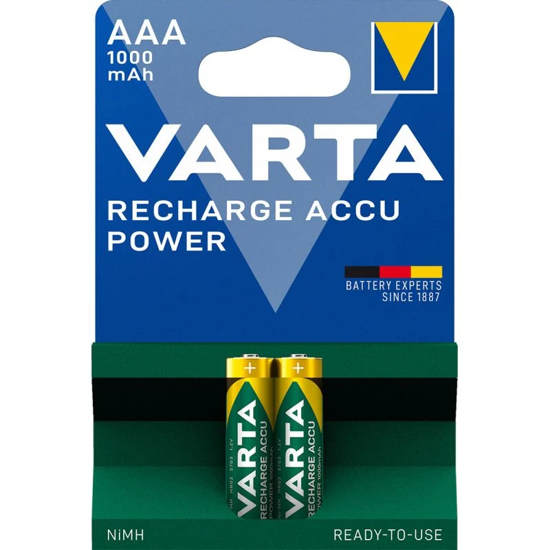 Varta 5703 AAA Ready2Use Micro Akku Ni-MH 1,2V/1000mAh - Blister 2 Stück