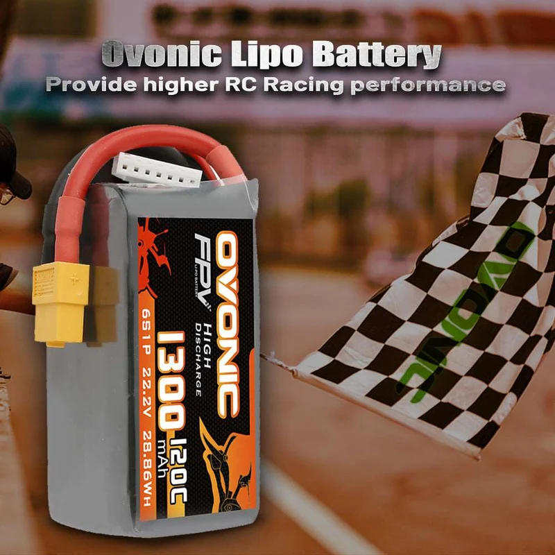 Ovonic 6S 1300mAh 120C 22,2V XT60 LiPo Akkupack