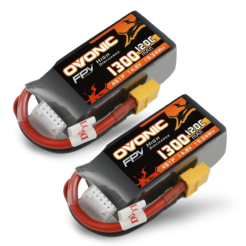 Ovonic 4S 1300mAh 120C 14,8V XT60 LiPo Akkupack (2 St.)