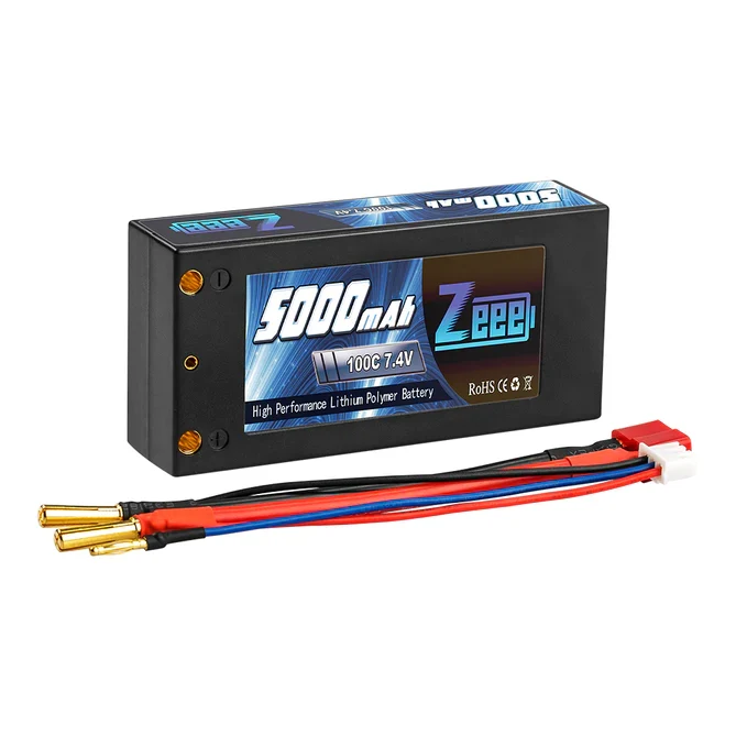 Zeee 2S 5000mAh 7,4V 100C Hardcase Shorty Lipo-Akku Deans