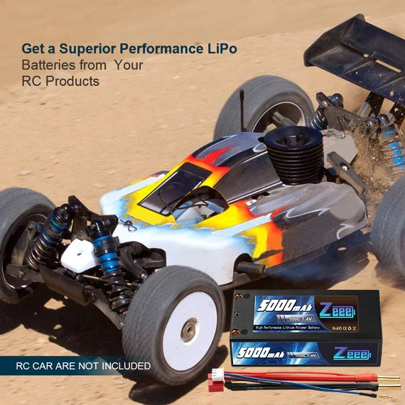 Zeee 2S 5000mAh 7,4V 100C Hardcase Shorty Lipo-Akku Deans