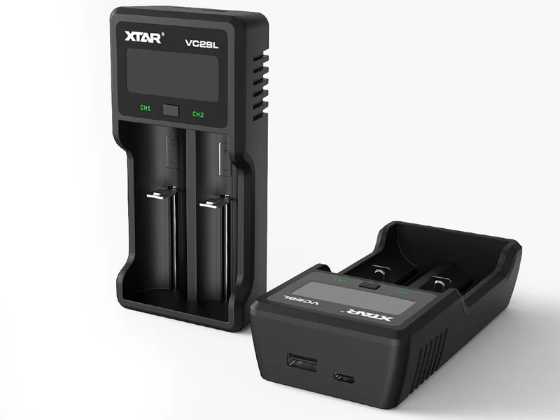 Xtar VC2SL - Ladegerät für Li-Ion und NIMH Akkus inkl. USB-Kabel