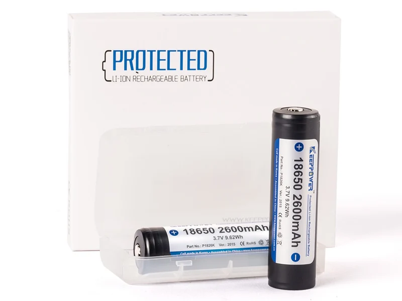 Keeppower 18650 - 2600mAh, 3,7V Li-Ion-Akku geschützt (Samsung)