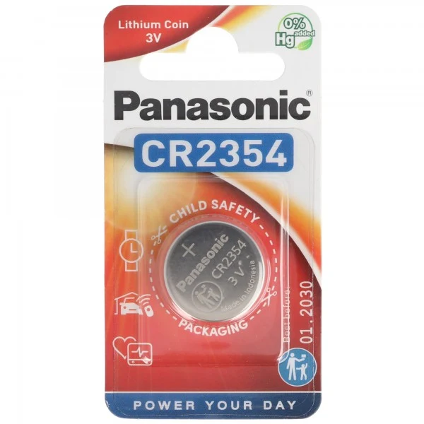 Panasonic CR2354 Lithium Batterie mit Vertiefung am Minuspol beachten
