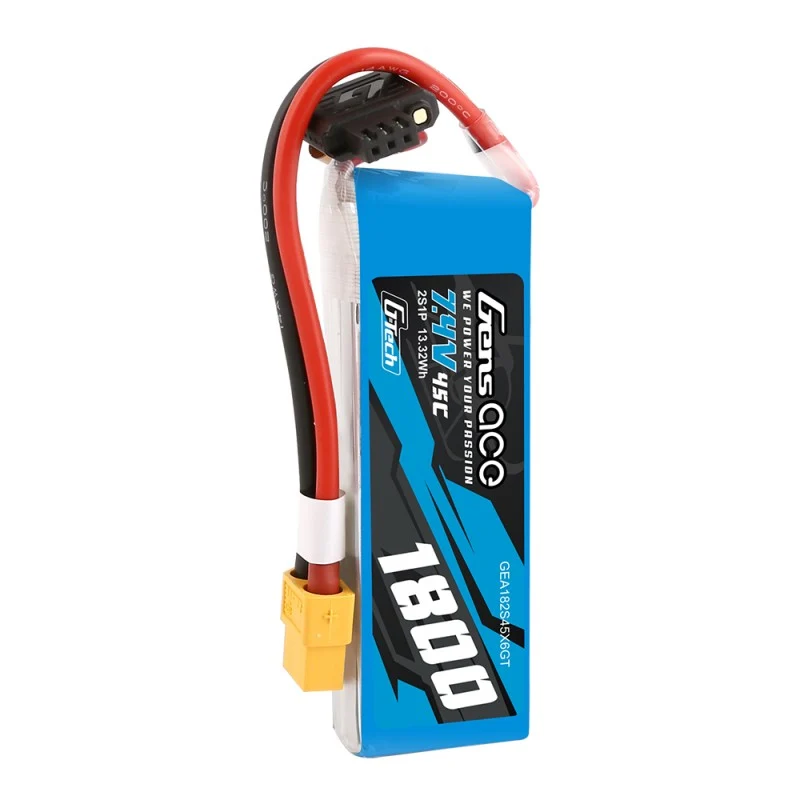 Gens Ace G-Tech 2S 1800mAh 7,4V 45C 2S1P Lipo Akkupack XT60 Stecker