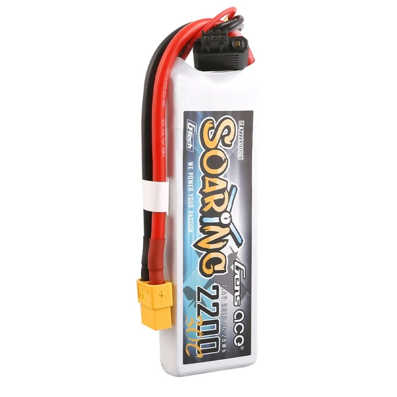 Gens Ace G-Tech Soaring 2S 2200mAh 7,4V 30C 2S1P Lipo-Akkupack XT60