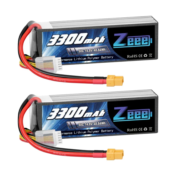 Zeee 4S Lipo Akku 3300mAh 14,8V 50C Soft Case XT60 (2 St.)