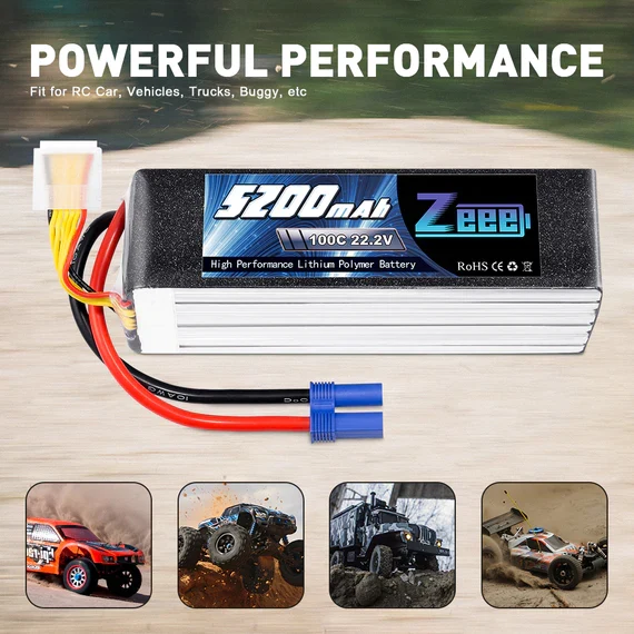 Zeee 6S Lipo Akku 5200mAh 22,2V 100C EC5 (2 St.)