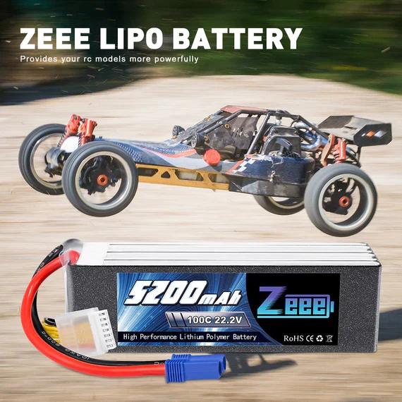 Zeee 6S Lipo Akku 5200mAh 22,2V 100C EC5 (2 St.)