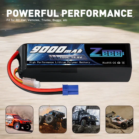 Zeee 4S 9000mAh 14,8V 100C EC5 Softcase (2 Stück)