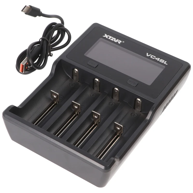 XTAR VC4SL QC3.0 Schnell-Ladegerät Li-Ion 3,6V - 3,7V und NIMH 1,2V Akku, ohne Netzteil