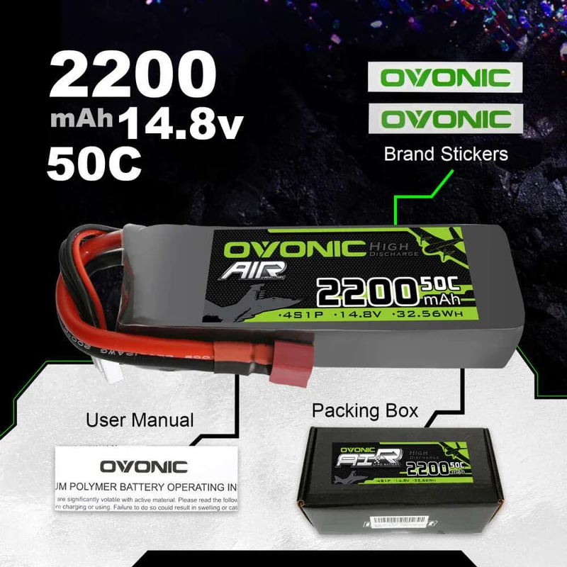 Ovonic Air 4S 2200mAh 14,8V 50C Deans LiPo Akku