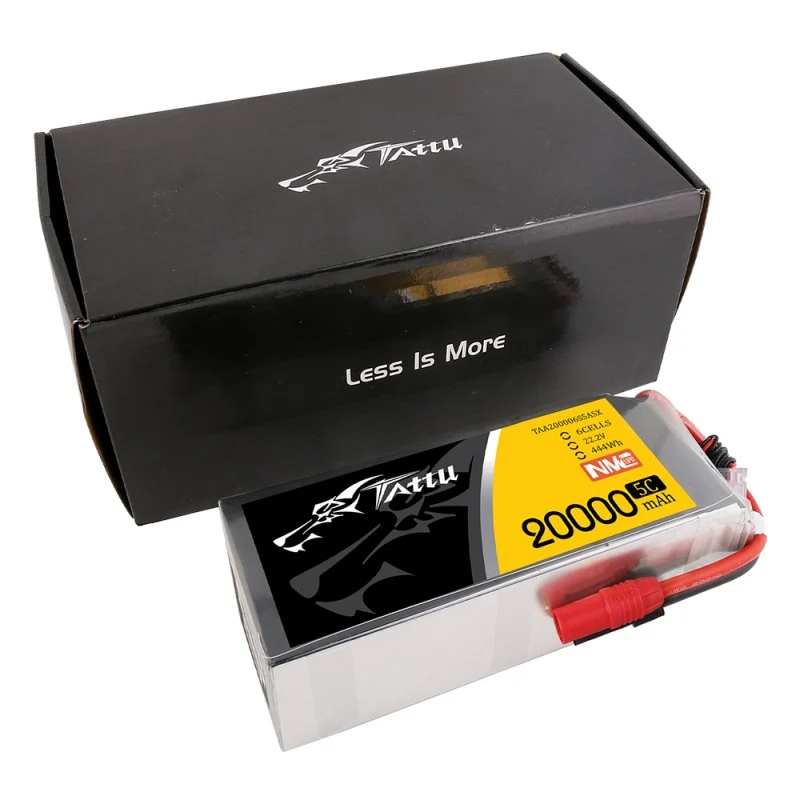 Tattu NMC 6S 20000mAh 22,2V 5C 6S1P Lipo Akkupack mit AS150+XT150 Stecker