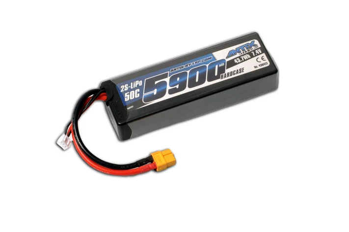 ANTIX by LRP 2S 5900mAh 7.4V 50C Hardcase XT60 LiPo