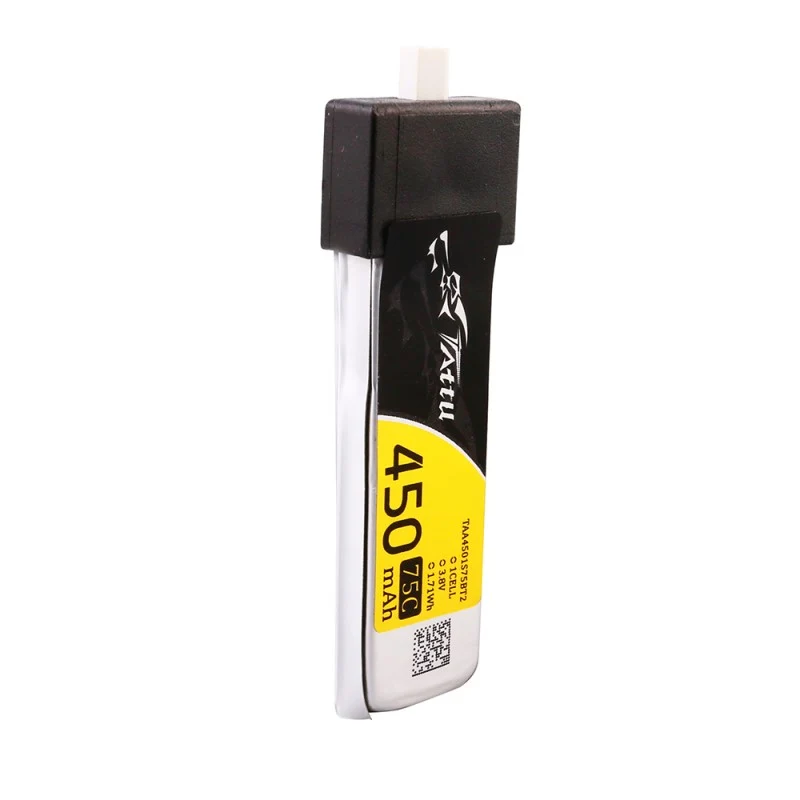 Tattu 1S 450mAh 3,8V 75C HV Lipo BT 2.0 (5 Stück)