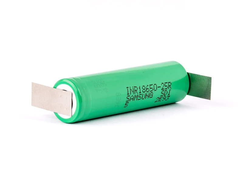 Samsung INR18650 25R 2500mAh 3,6V - 3,7V ungeschützt + Lötfahne Z