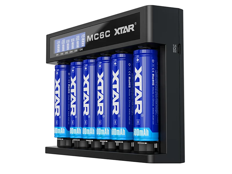 Xtar MC6C Ladegerät für Li-Ionen Akkus mit LCD-Display