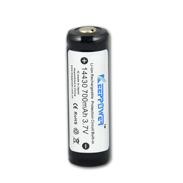 Keeppower 14430 - 700mAh, 3,7V Li-Ionen-Akku geschützt