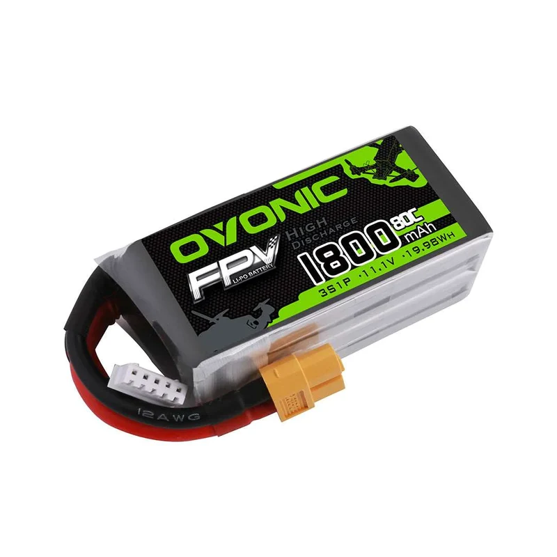 Ovonic FPV 3S 1800mAh 11,1V 80C XT60 Lipo Akku