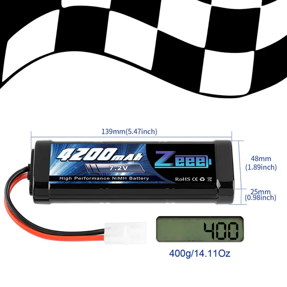 Zeee 7,2 V 4200mAh NiMH-Akku Tamiya (2 Stück)