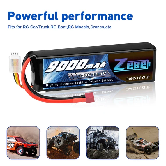 Zeee 3S 9000mAh 11,1V 100C Deans Lipo Akku