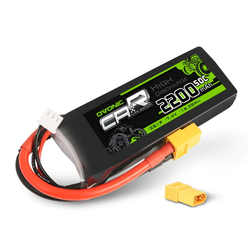 Ovonic 2S 2200mAh 7,4V 50C XT60 & TRX Lipo Akku