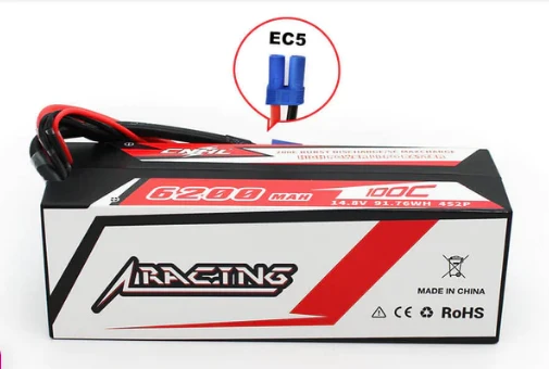 CNHL Racing Series 6200mAh 14,8V 4S 100C Hartschalen-Lipo-Akku mit EC5-Stecker