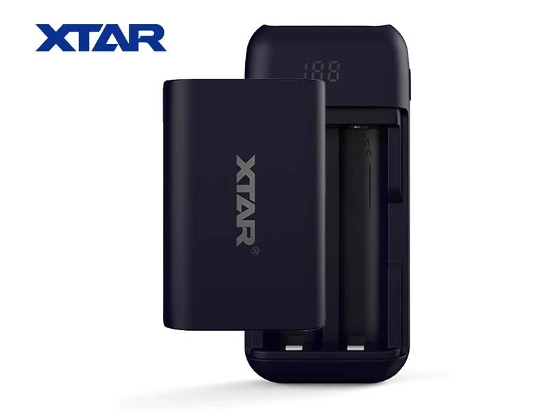 Xtar PB2 2-Schacht Li-Ion Akku Reiseladegerät & Powerbank