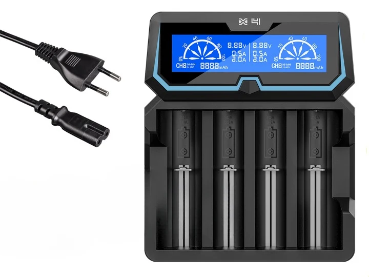 Xtar X4 – Vier-Schacht Ladegerät für Lithium Ionen und Ni/MH Akkus
