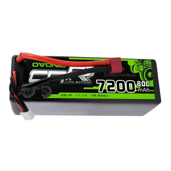 OVONIC 7200 mAh 3S 11,1 V 80 C Lipo-Akkus mit Deans-Stecker