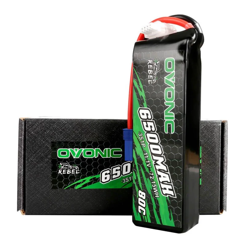 Ovonic Rebel 3S 6500mAh 11,1 80C EC5 LiPo Akku (2 Stück)