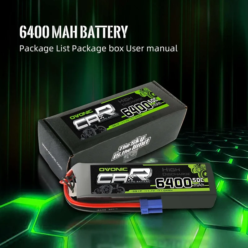Ovonic 3S 6400mAh 11,1V 60C EC5 LiPo Akku
