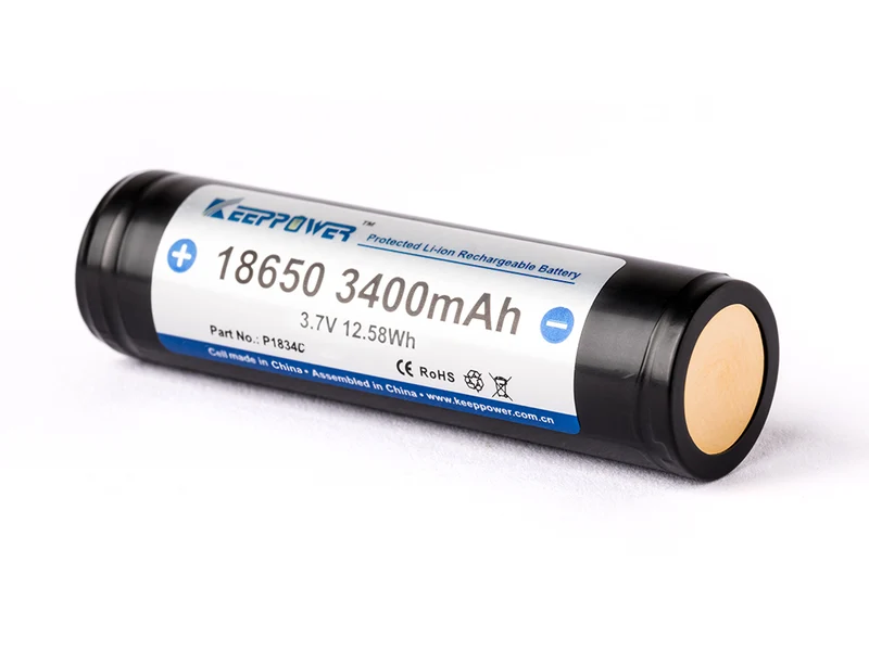 Keeppower 18650 3400mAh P1834C 3,7V Li-Ion Akku geschützt