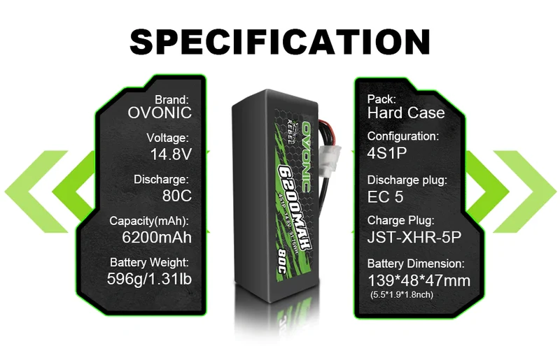 Ovonic Rebel 4S 6200mAh 14,8V 80C Hardcase EC5
