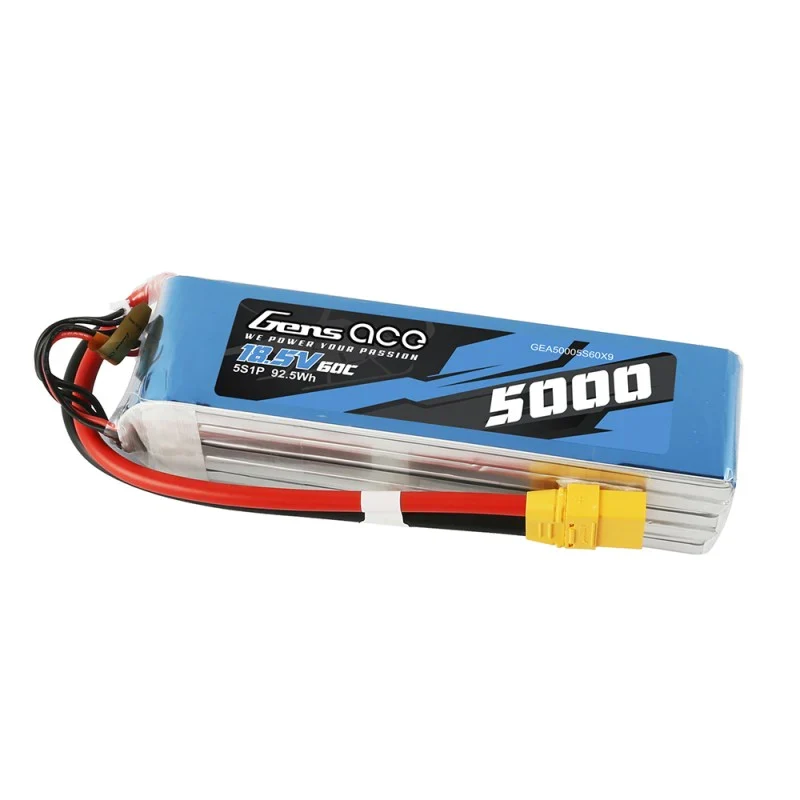 Gens Ace 5S 5000mAh 18,5V 60C Lipo-Akkupack mit XT90