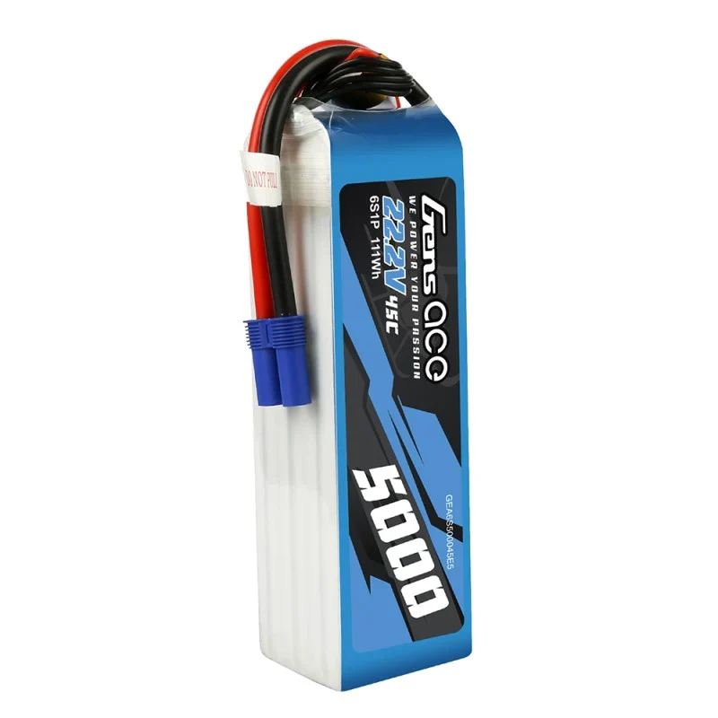 Gens Ace 5000mAh 22,2V 45C 6S1P Lipo-Akkupack