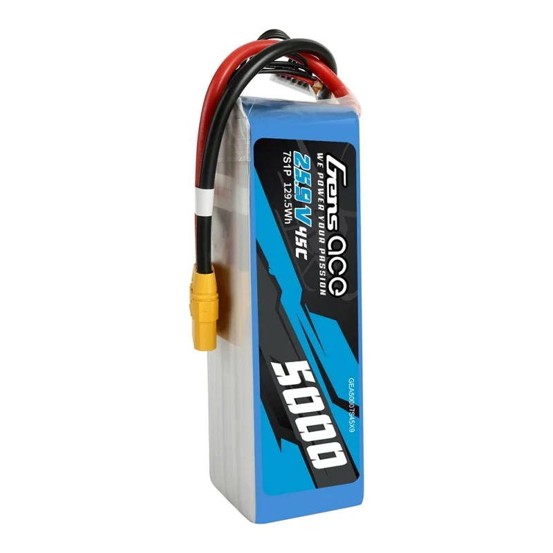 Gens Ace 5000mAh 25,9V 45C 7S1P Lipo-Akkupack mit XT90
