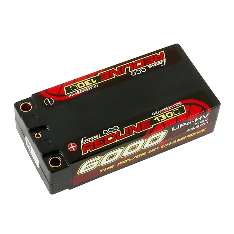 Gens Ace Redline Serie 6000mAh 7,6V 130C 2S2P HardCase 65# HV Shorty Lipo Akku