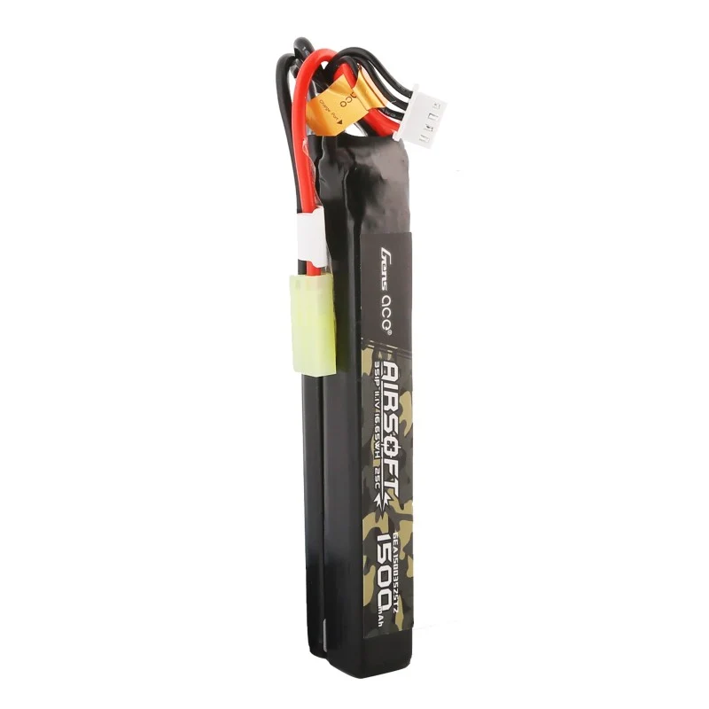 Gens Ace 25C 1500mAh 3S1P 11.1V Nunchuck 2X Airsoft Lipo Akku mit Mini Tamiya Stecker