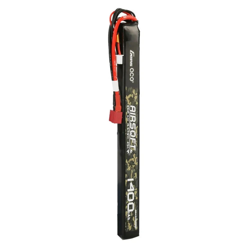 Gens Ace 25C 1400mAh 3S1P 11.1V Airsoft Lipo Batterie mit T-Stecker