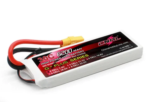 CNHL 6200mAh 7,4V 2S 30C Lipo Akku mit XT90 Stecker