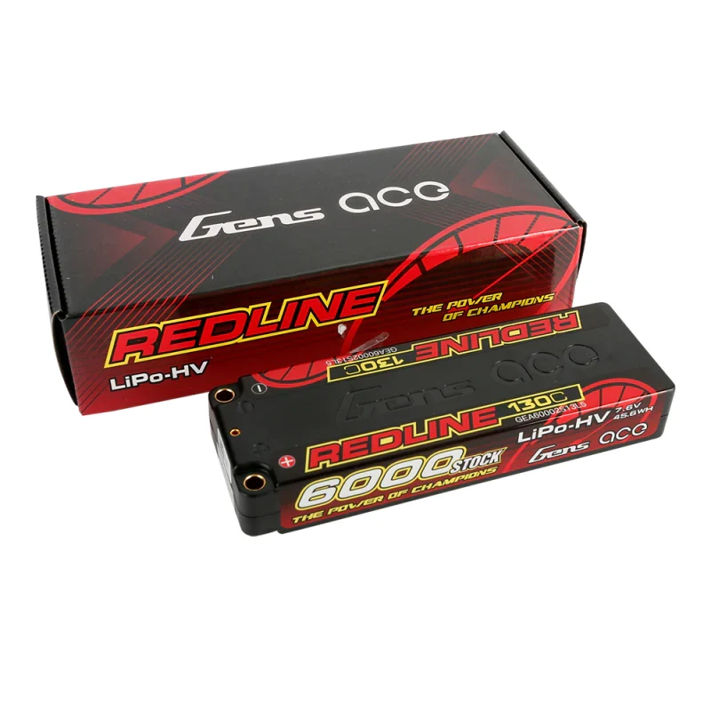 Gens Ace Redline Series 6000mAh 7,6V 130C 2S2P HardCase 57# HV Lipo Akku