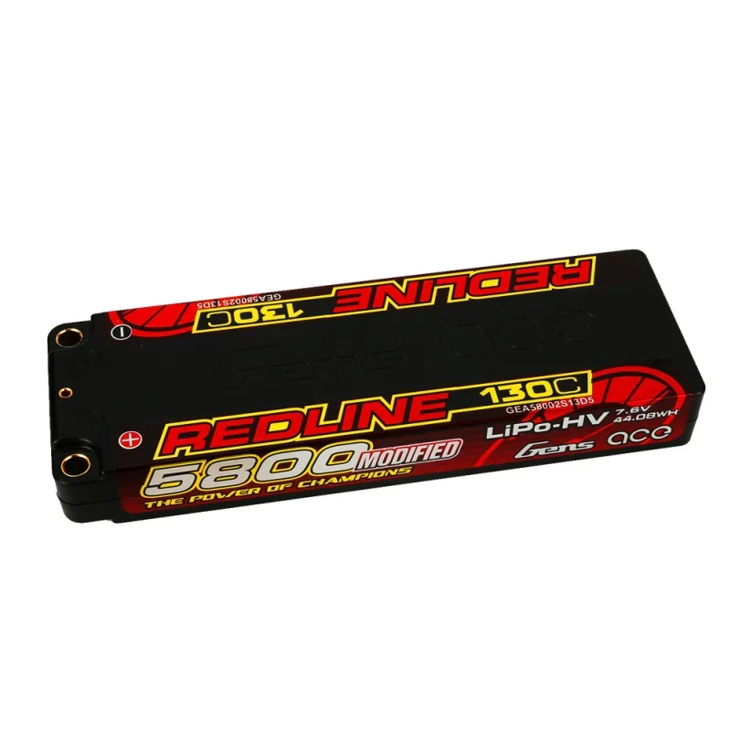 Gens Ace Redline Series 5800mAh 7.6V 130C 2S1P HardCase 56# HV Ultra LCG LiPo Akku