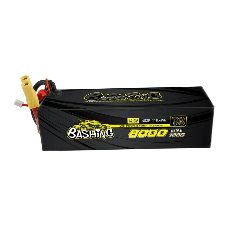 Gens Ace 8000mAh 14,8V 100C 4S2P Lipo-Akkupack mit EC5-Bashing-Serie