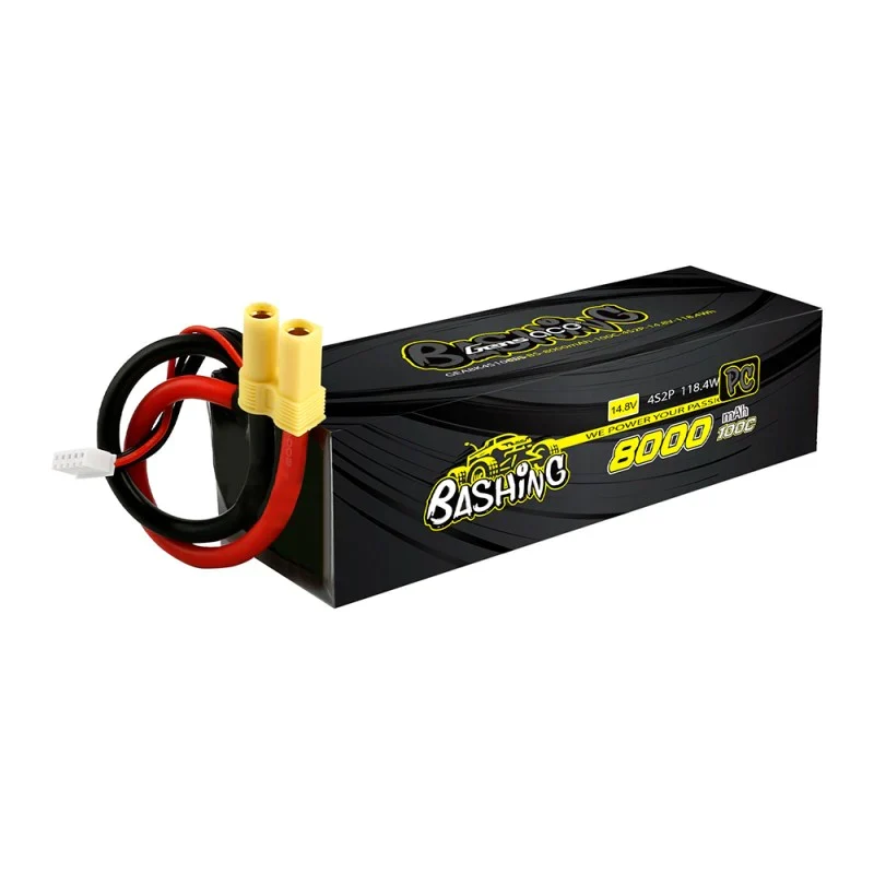 Gens Ace 8000mAh 14,8V 100C 4S2P Lipo-Akkupack mit EC5-Bashing-Serie