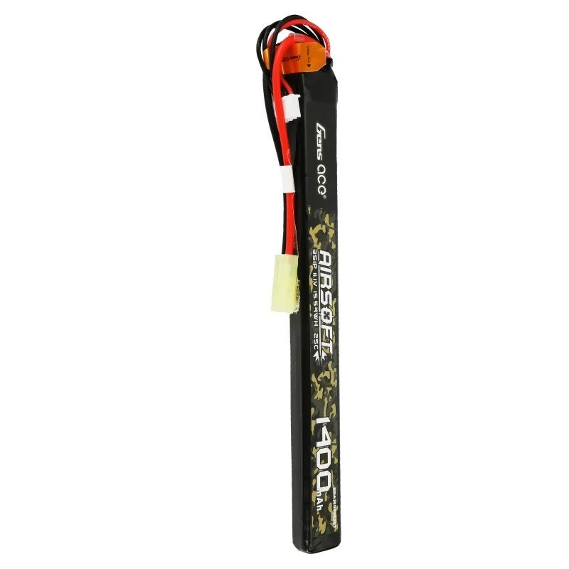 Gens Ace 25C 1400mAh 3S1P 11.1V Airsoft Lipo Akku mit Mini Tamiya Stecker