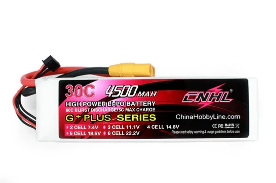 CNHL 4500mAh 14,8V 4S 30C Lipo Akku mit XT90 Stecker