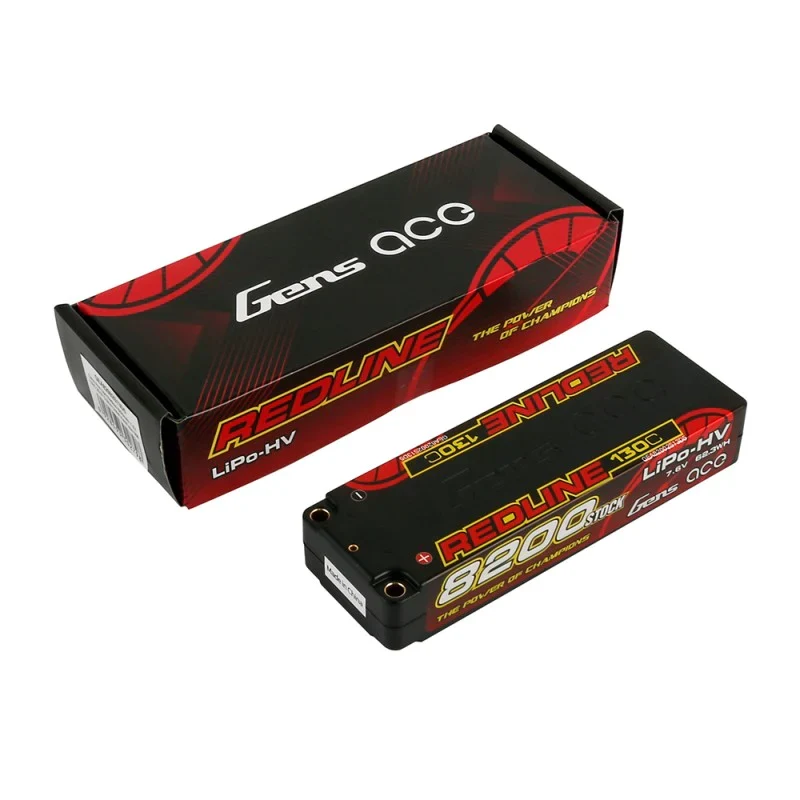 Gens Ace Redline Series 8200mAh 7,6V 130C 2S1P HardCase 58# HV Lipo Akku